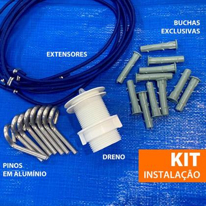 Imagem de Capa de Piscina Azul CK300 5x3 Metros + Kit Instalação