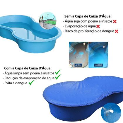 Imagem de Capa de Piscina Feijão 2.05x1.05 Azul 500L Proteção Sujeira