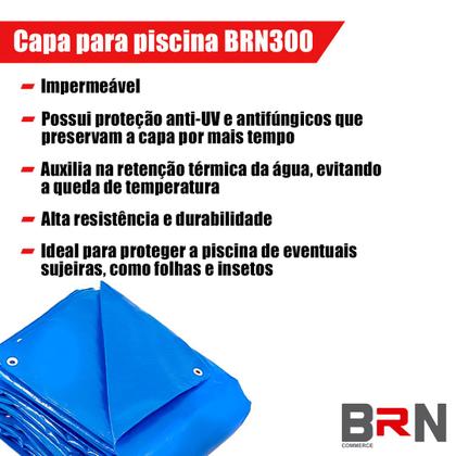 Imagem de Capa De Piscina Lona Resistente Para Proteção 3x2m + Kit Instalação