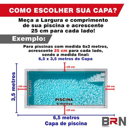 Imagem de Capa De Piscina Lona Resistente Para Proteção 3x2m + Kit Instalação