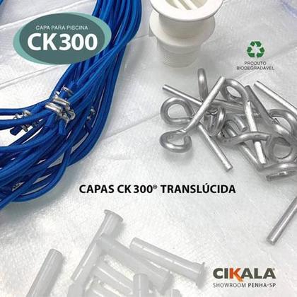 Imagem de Capa de Piscina Transparente CK300 3x3 Metros com Ilhós a cada Metro + Kit para Instalação