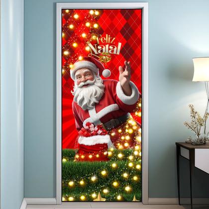 Imagem de Capa De Porta Tecido Sublimado Natal Veste Fácil C Elástico