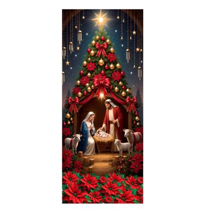 Imagem de Capa De Porta Tecido Sublimado Natal Veste Fácil C Elástico