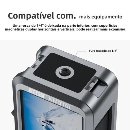 Imagem de Capa De Proteção Completa Em Liga De Alumínio Para DJI Action 4 Com Suporte De Liberação Rápida E