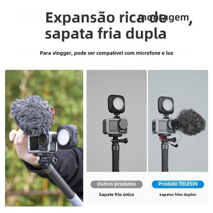 Imagem de Capa De Proteção Completa Em Liga De Alumínio Para DJI Action 4 Com Suporte De Liberação Rápida E