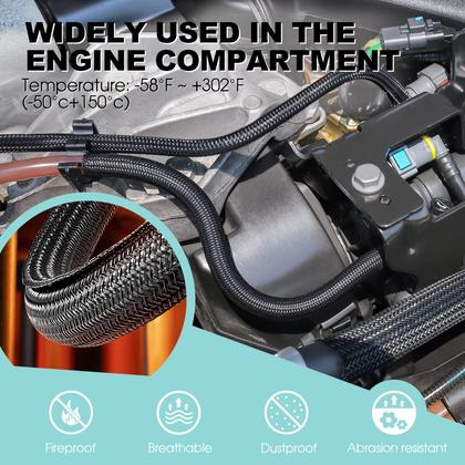 Imagem de Capa de proteção de cabo AGPTEK 1,5 m 3 cm, pacote com 2 unidades, Black Cord Management