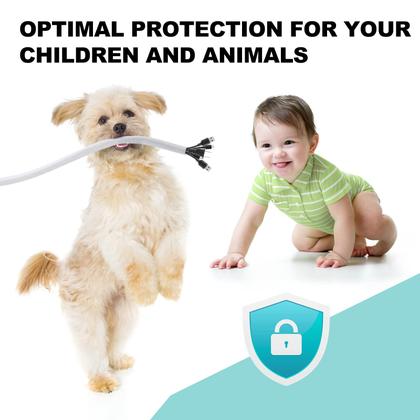 Imagem de Capa de proteção de cabo AGPTEK 1,5 m 3 cm, pacote com 2 unidades, Black Cord Management