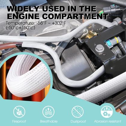 Imagem de Capa de proteção para cabos AGPTEK 1,5 m 3,0 cm branca, pacote com 2