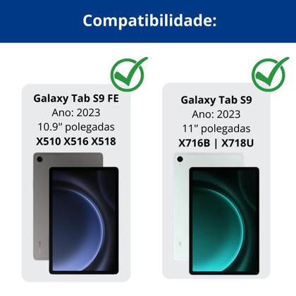 Imagem de Capa de proteção para Galaxy Tab S9 FE 10,9” X518 + caneta