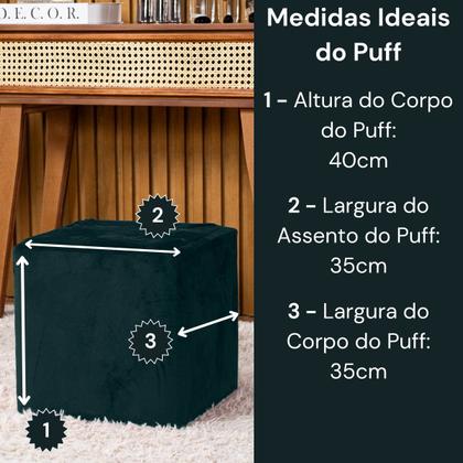 Imagem de Capa de Puff Quadrado Avulsa Lisa Ajustável com Elástico Tecido Veludo Suede Decoração Banquinho Luxo Para Sala Quarto