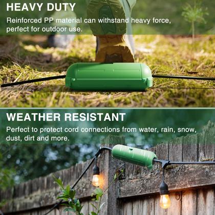 Imagem de Capa de segurança do cabo de extensão Flemoon IP44 impermeável verde