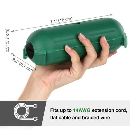 Imagem de Capa de segurança do cabo de extensão Flemoon IP44 impermeável verde