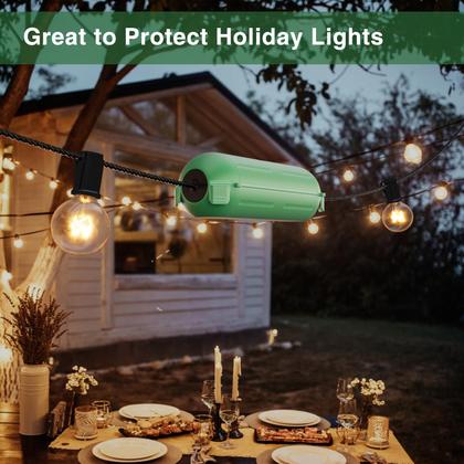 Imagem de Capa de segurança do cabo de extensão Flemoon IP44 impermeável verde