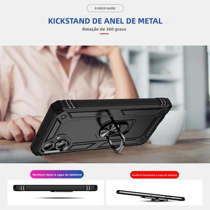 Imagem de Capa De Silicone À Prova De Choque Para Samsung Galaxy A16 5G A06 Com Suporte De Anel