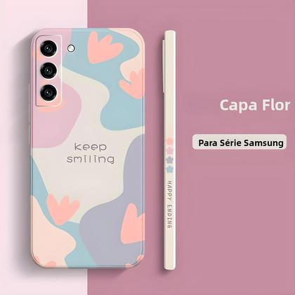 Imagem de Capa De Silicone Com Desenho De Flor Para Samsung Galaxy S25 S24 S23 S22 Ultra plus A36 A34 A54 A56