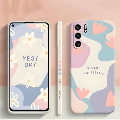 Imagem de Capa De Silicone Com Desenho De Flor Para Samsung Galaxy S25 S24 S23 S22 Ultra plus A36 A34 A54 A56