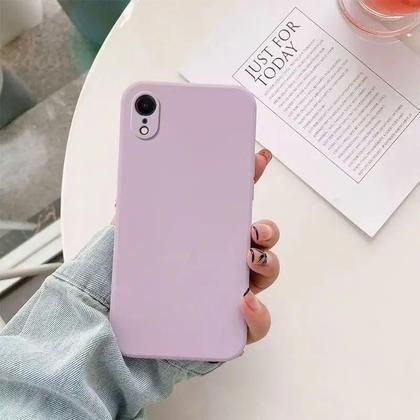 Imagem de Capa De Silicone Líquido Antichoque Para iPhone XR XS Max Com Toque De Pele