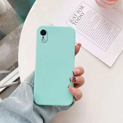 Imagem de Capa De Silicone Líquido Antichoque Para iPhone XR XS Max Com Toque De Pele