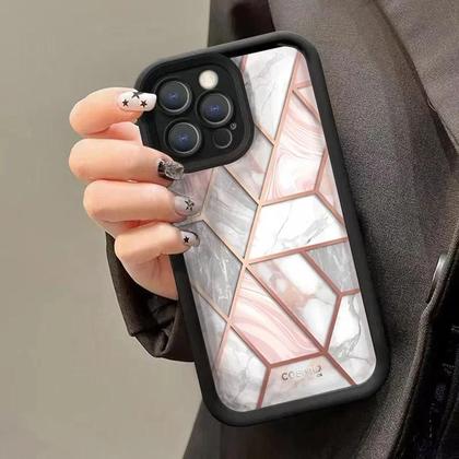 Imagem de Capa De Silicone Macia Com Padrão De Mármore Para iPhone 16 pro Max 15 14 13 12 11 XS X XR 7 8 16