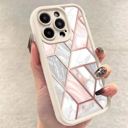 Imagem de Capa De Silicone Macia Com Padrão De Mármore Para iPhone 16 pro Max 15 14 13 12 11 XS X XR 7 8 16