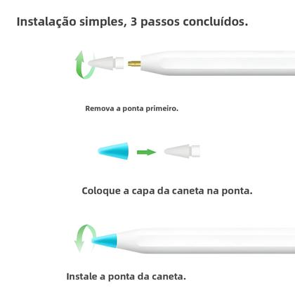 Imagem de Capa De Silicone Para Apple Pencil Com 8 Pontas Substituíveis Protetor De Ponta Para Caneta Stylus