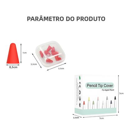 Imagem de Capa De Silicone Para Apple Pencil Com 8 Pontas Substituíveis Protetor De Ponta Para Caneta Stylus