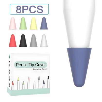 Imagem de Capa De Silicone Para Apple Pencil Com 8 Pontas Substituíveis Protetor De Ponta Para Caneta Stylus