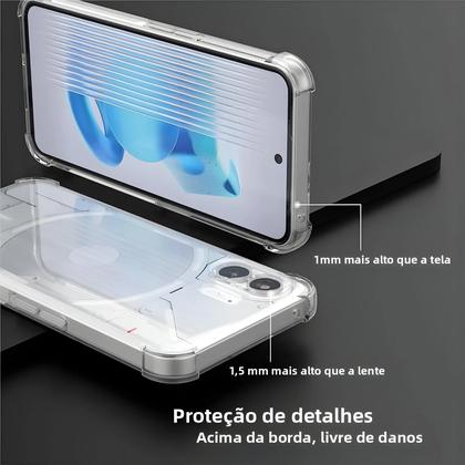 Imagem de Capa De Silicone Transparente À Prova De Choque Para Nothing Phone 1 2, Capa Protetora Macia E