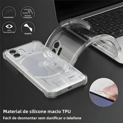 Imagem de Capa De Silicone Transparente À Prova De Choque Para Nothing Phone 1 2, Capa Protetora Macia E