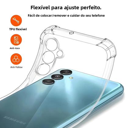 Imagem de Capa De Silicone Transparente À Prova De Choque Para Samsung Galaxy S24 S23 S21 FE S25 plus Note 20