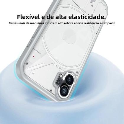 Imagem de Capa De Silicone Transparente Fosca À Prova De Choque Para Nothing Phone 1 5G Com Amortecimento De