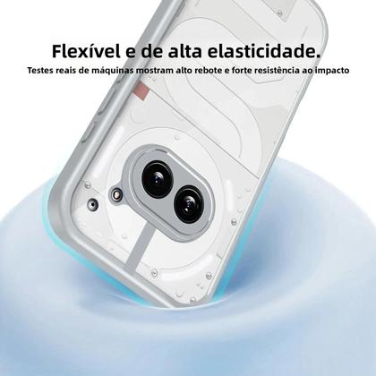 Imagem de Capa De Silicone Transparente Fosca À Prova De Choque Para Nothing Phone 2A A142P Com Amortecimento