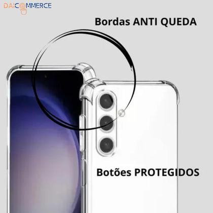 Imagem de Capa de Silicone Transparente p/ Smatphone Samsung Galaxy A15 Anti Impacto com Bordas Reforçadas Anti Queda