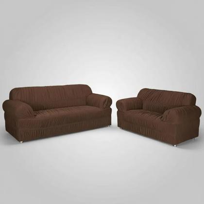 Imagem de Capa De Sofa 2 E 3 Lugares 21 Elastico Tabaco