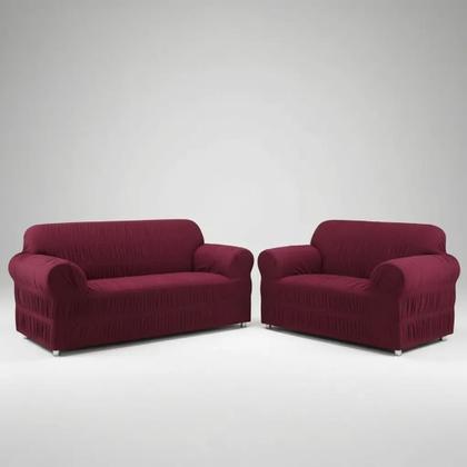 Imagem de Capa De Sofa 2 E 3 Lugares 21 Elastico Vinho