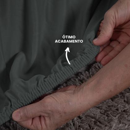 Imagem de Capa de Sofá 2 e 3 Lugares Elasticada Malha Gel 28 Elásticos Cinza