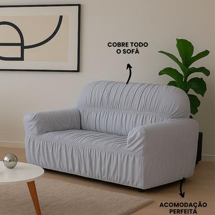 Imagem de Capa de Sofá 2 e 3 Lugares Elasticada Malha Gel 28 Elásticos