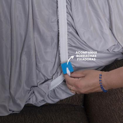 Imagem de Capa de Sofá 2 e 3 Lugares Elasticada Malha Gel 28 Elásticos