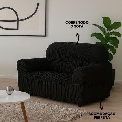 Imagem de Capa de Sofá 2 e 3 Lugares Elasticada Malha Gel 28 Elásticos