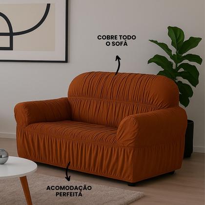 Imagem de Capa de Sofá 2 e 3 Lugares Elasticada Malha Gel 28 Elásticos