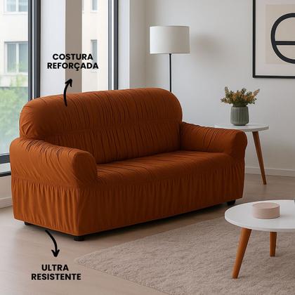 Imagem de Capa de Sofá 2 e 3 Lugares Elasticada Malha Gel 28 Elásticos