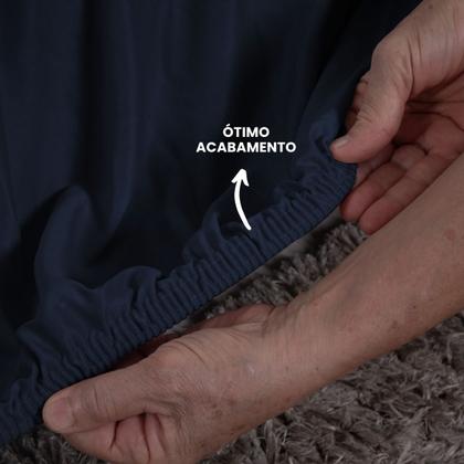 Imagem de Capa de Sofá 2 e 3 Lugares Elasticada Malha Gel 28 Elásticos Marinho