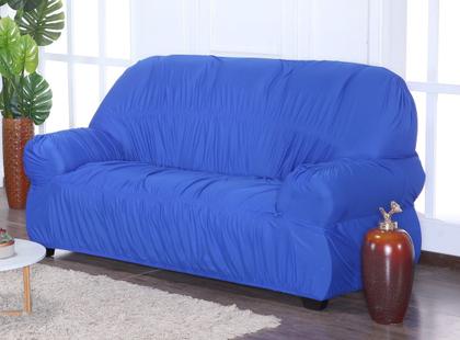 Imagem de Capa de Sofá 2 e 3 Lugares King Retrô Elasticada Malha Gel Royal