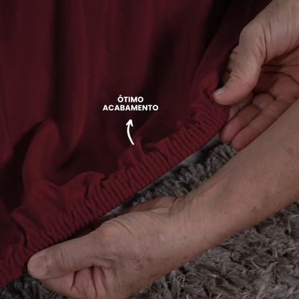 Imagem de Capa de Sofá 2 e 3 Lugares Malha Gel 21 Elasticos Vinho