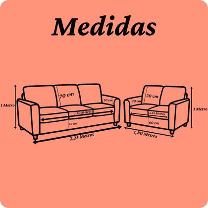 Imagem de Capa de Sofá 3 e 2 Lugares Elásticada com 21 Elásticos Malha Gel