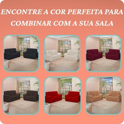 Imagem de Capa de Sofá 3 e 2 Lugares Elásticada com 21 Elásticos Malha Gel