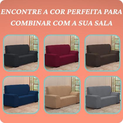Imagem de Capa De Sofá 3 Lugares Lisa Avulsa Coladinha Varias Cores Sala