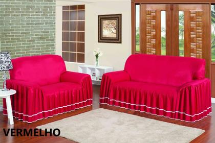 Imagem de Capa De Sofá Dalia C/ Elásticos Malha 2 E 3 Lugares 