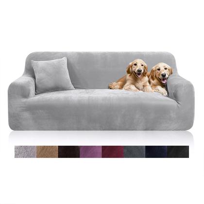 Imagem de Capa De Sofá De Veludo Elástica Grossa E Aconchegante Para Sofá De 1/2/3/4 Lugares Em Forma De L