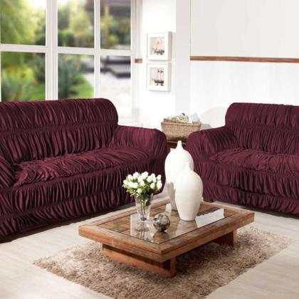 Imagem de Capa De Sofá Elasticada 3 Lugares Tamanho King 21 Elásticos 100% Poliéster